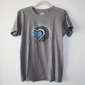 Life is Good - Spread Good Vibes Heart T-Shirt